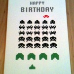 space invaders card | inkdrops.co.uk