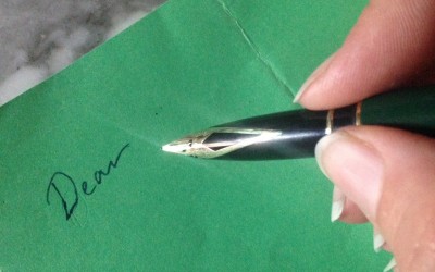 I’d like to write letters but…