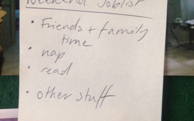 How not to plan for a weekend