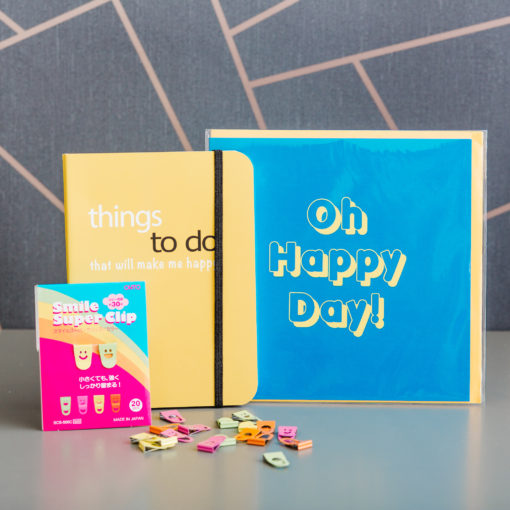 Get Happy stationery box by Ink Drops stationery subscription boxes | inkdrops.co.uk
