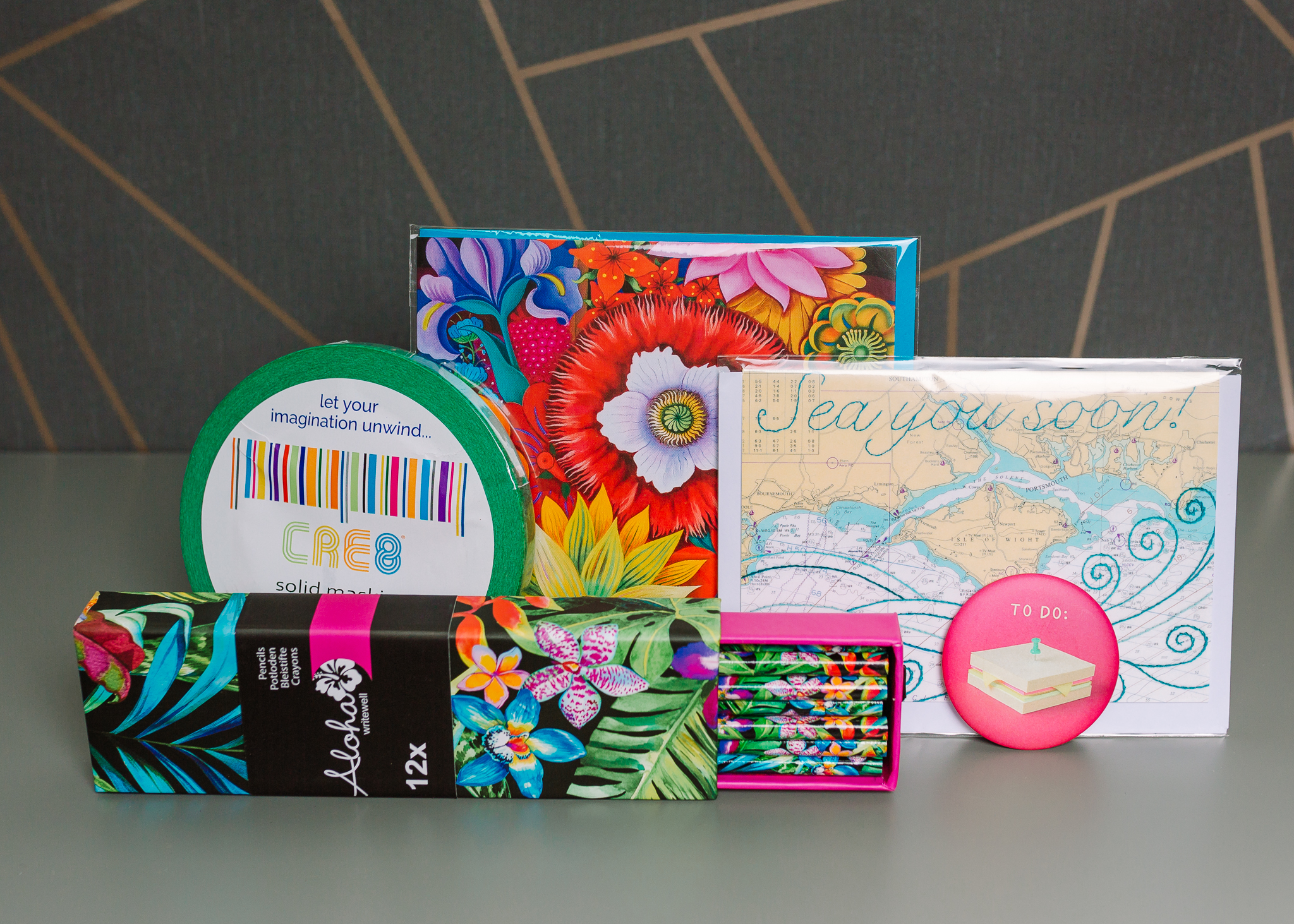 August 2018 stationery subscription box inkdrops.co.uk Ink Drops