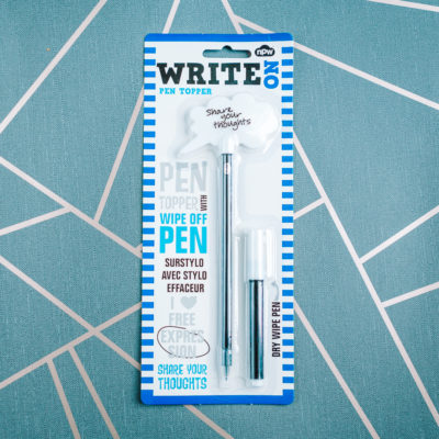 Write on and wipe off pen topper from inkdrops.co.uk - Stationery by subscription