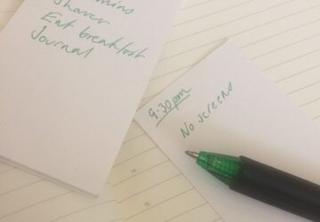 Using routine cards to develop habits
