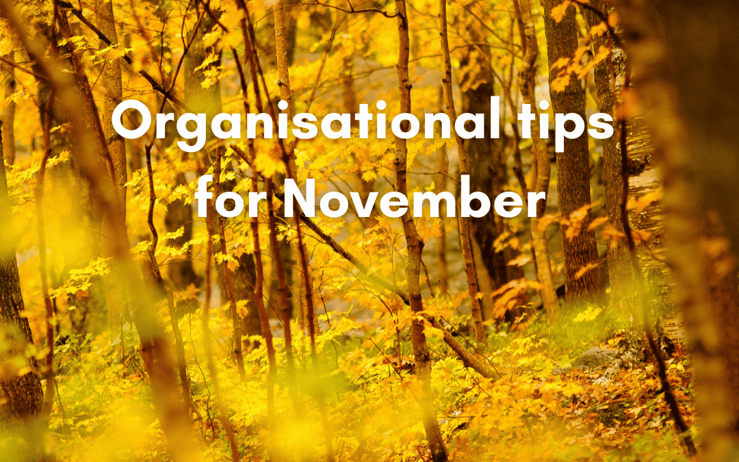Organisational Tips for November