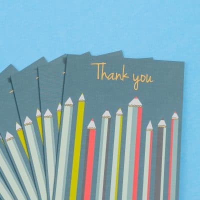 Thank You pencils notelet set