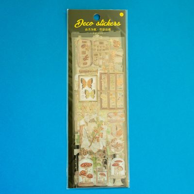Dark Academia Botanical scrapbook sticker sheets