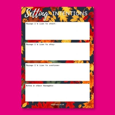 Setting Intentions (autumn leaves) | Luxe A5 Planner Print